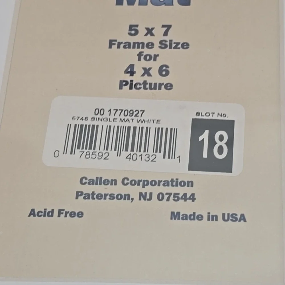 Prestige Mat For Framing Pictures White Size 5X7 for 4X6 Picture Acid‎ Free